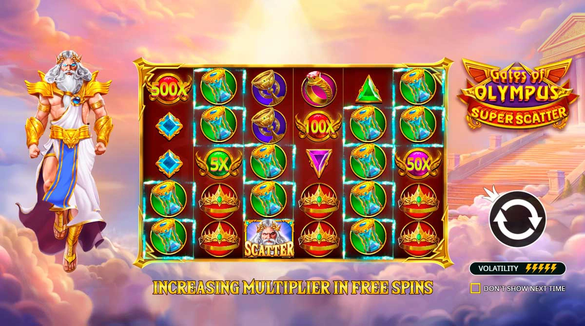 Gates of Olympus Super Scatter Screenshot